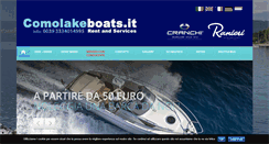 Desktop Screenshot of comolakeboats.it